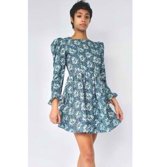 BATSHEVA X LAURA ASHLEY Square Neck Mini Dress Moylegrove (Size 4) - Picture 3 of 16